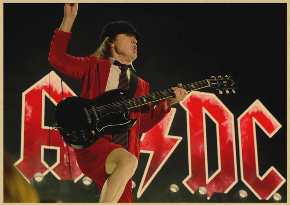 Рок-Группа ACDC Malcolm Angus крафт-бумага винтажный настенный плакат стикер