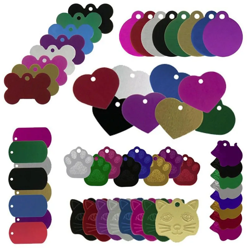 Оптовая продажа 100 шт. без рисунка сделай сам идентификационная бирка для домашних животных именная собаки