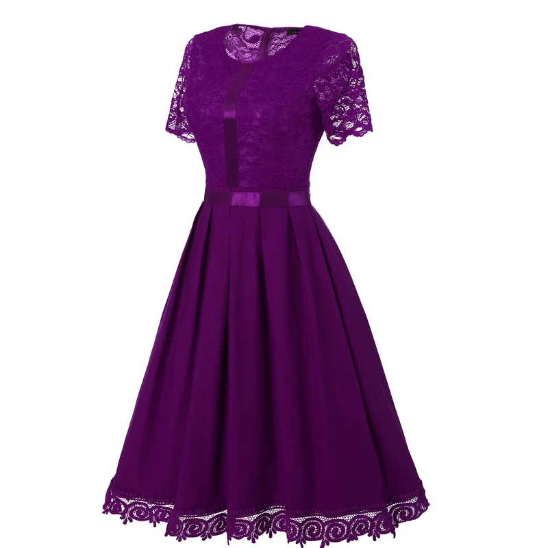 Винтажная туника кружевное платье женское в стиле пэчворк повседневное 1950s