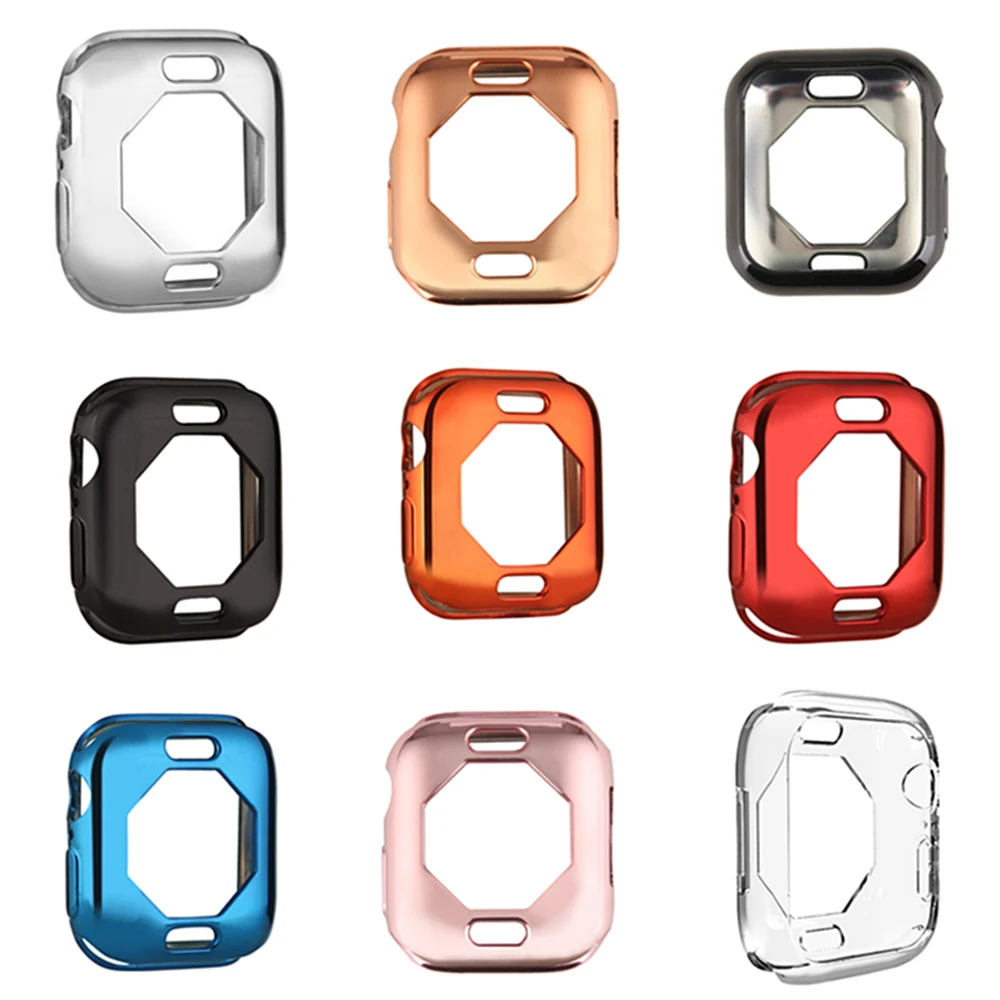 Чехол s для Apple Watch, мягкий силиконовый бампер, чехол для часов iwatch серии 4, защита рамы 44 мм, 40 мм, размер, анти-шок