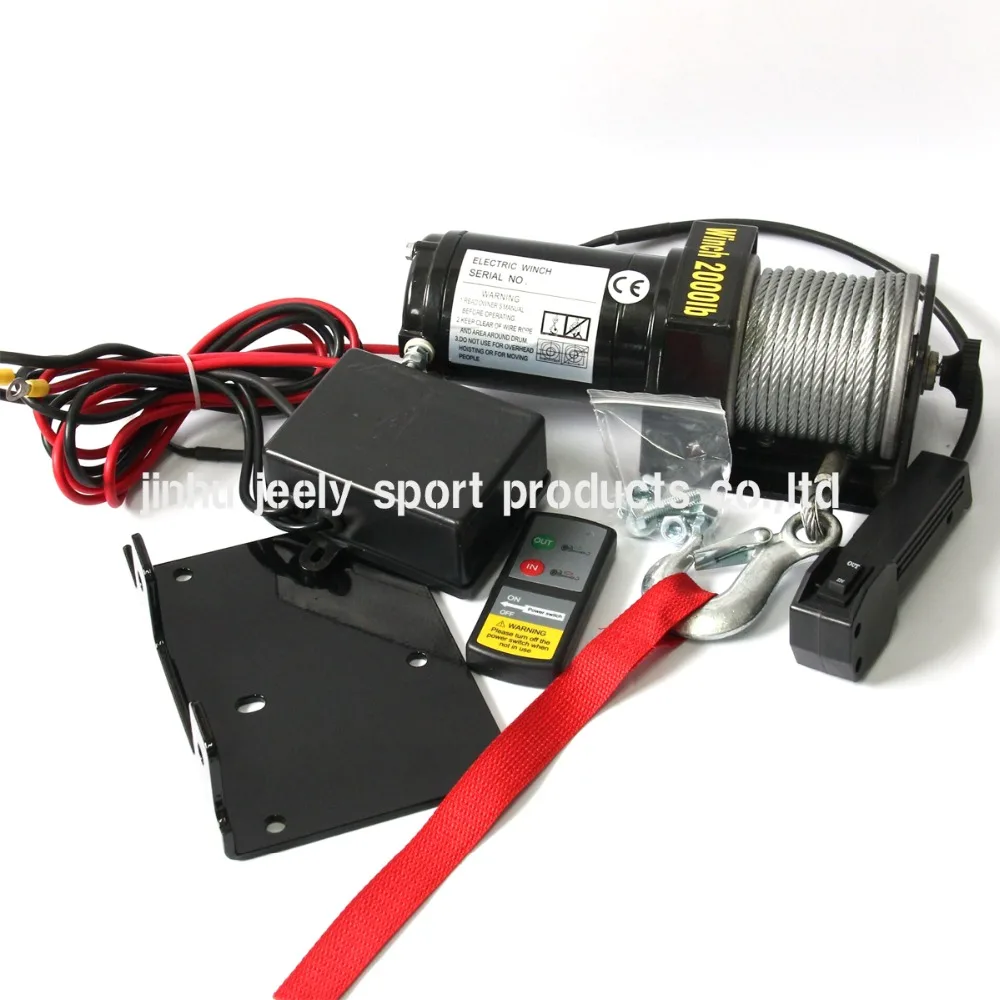 JYJP-2000W 12V 2000lb ATV UTV Электрическая Лебедка пульт дистанционного Управление