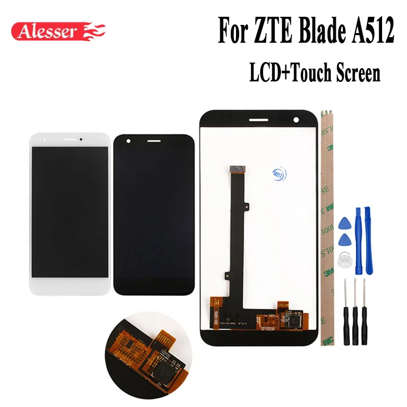 Alesser For ZTE Blade A512 LCD Display and Touch Screen Repair Parts 5.2'' Replacement Phone Accessories Z10 | Мобильные