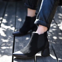 artmu original 2019 autumn and winter new pointed toe ankle boots handmade genuine leather chelsea womens boots 3988 3