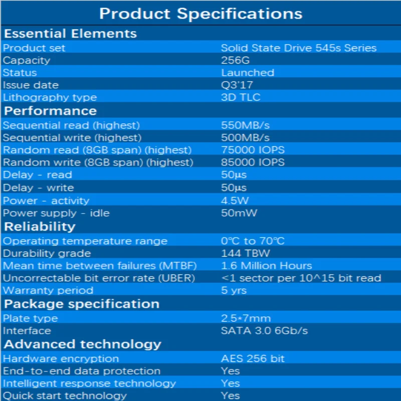 545S series 256GB SATA SSD for notebook solid state desktop computer one machine | Автоэлектроника