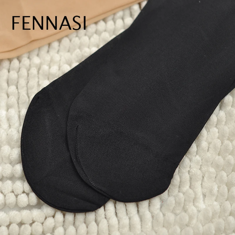 Женские шелковые носки FENNASI повседневные тонкие эластичные дышащие чулки
