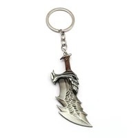 new god of war kratos weapon blades of chaos keychain cool metal llaveros gift men chaveiro key chain game jewelry car key ring