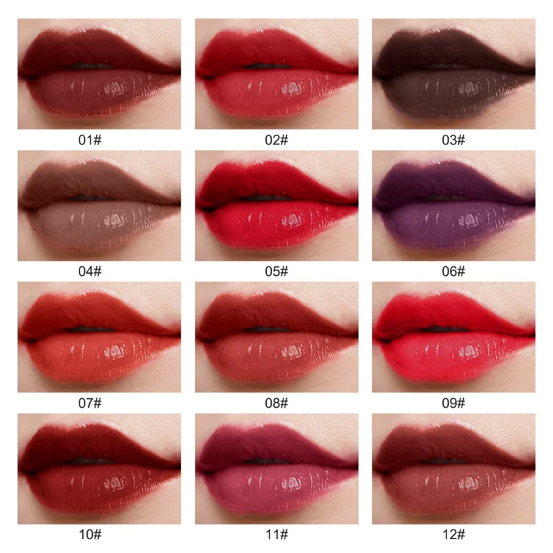 12 Colors Liquid Lipstick Creative Lasting&ampBeauty Lamp Lip Gloss Beauty Makeup Cosmetic Tool Easy To Apply 9g | Красота и здоровье