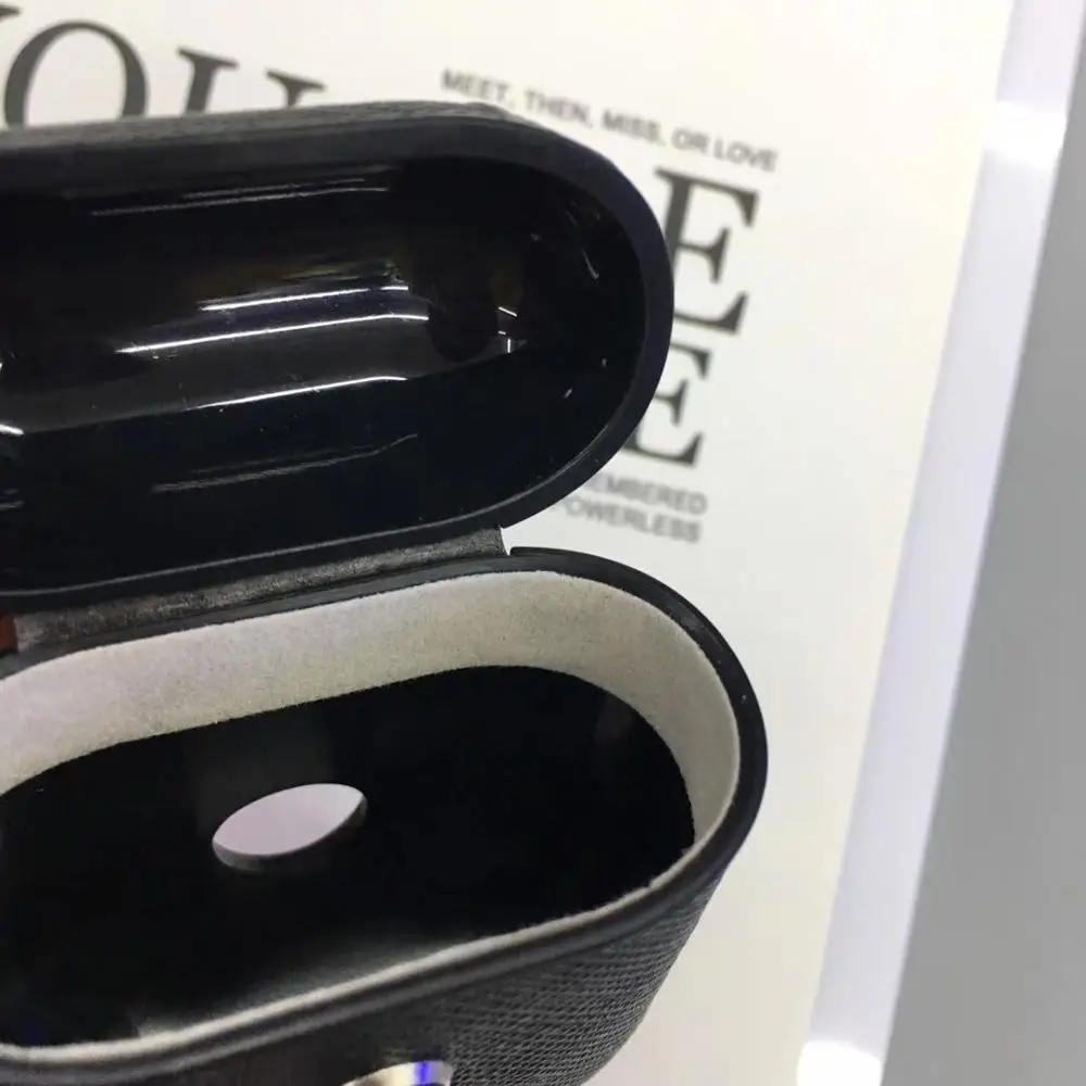 Роскошный бизнес для airpods протектор Кожаный чехол 2 крышка крокодил вязать iphone