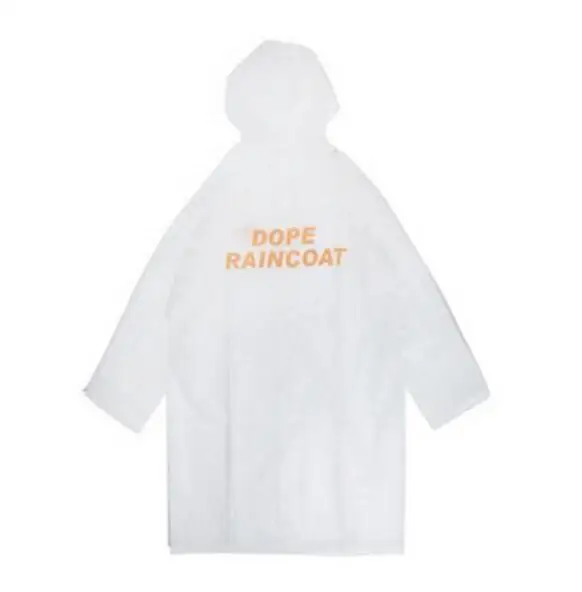 Новинка 2018 уличный водонепроницаемый плащ Длинная ветровка с оранжевыми буквами