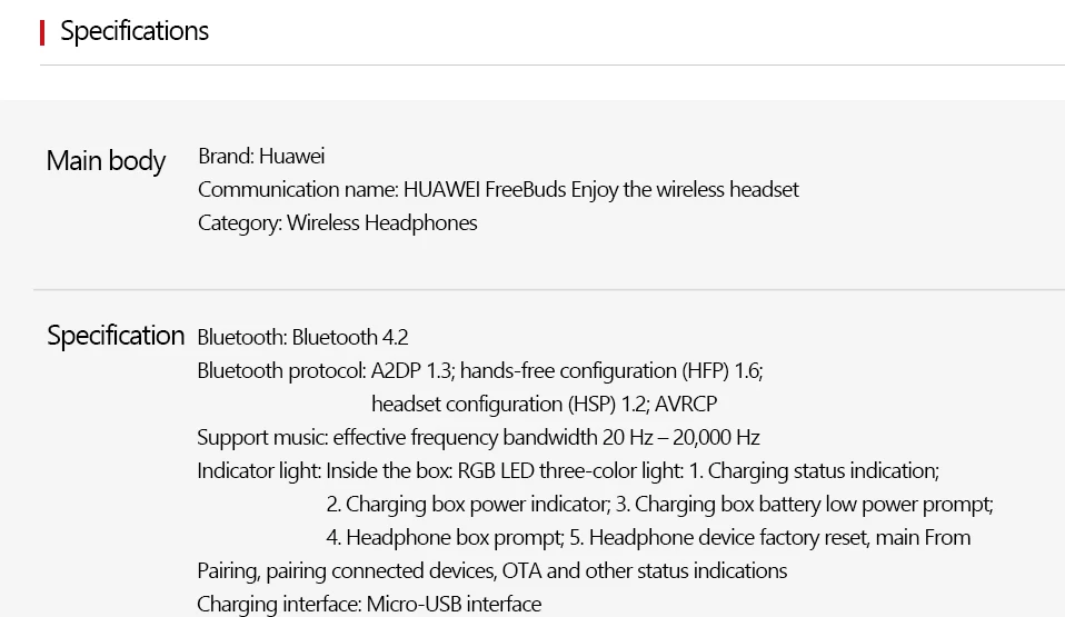 HUAWEI FreeBuds Lite Беспроводной Bluetooth наушники-вкладыши дважды щелкните стерео эффект Разделение каналов с зарядным устройством