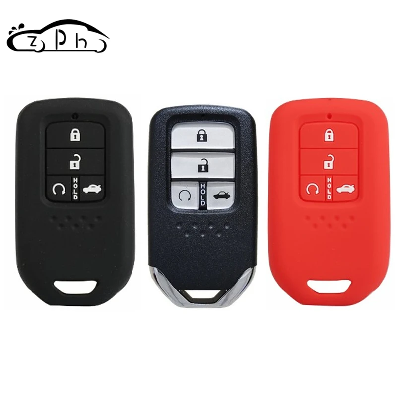 

Silicone Rubber Car Key Cover Fob Case for Honda 2016 2017 CRV Pilot Accord Civic Freed Remote Key Jacket 4 Buttons Accessories