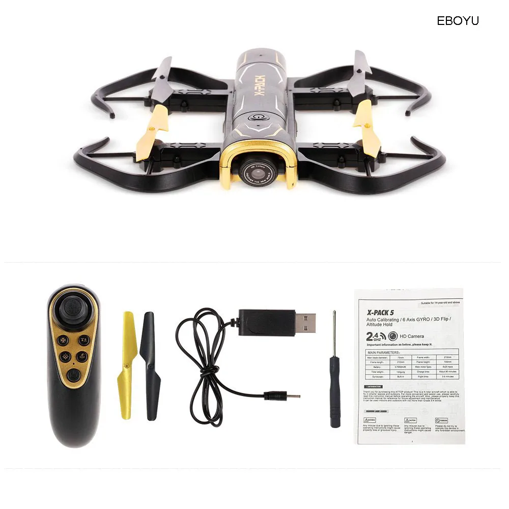 Attop XT-5 2,4 ГГц 4CH складной Wi-Fi FPV 720 P/480 P HD камера Гравитация чувство высоты удерживающий Квадрокоптер с безголовым режимом и дистанционным управлением Дрон RTF