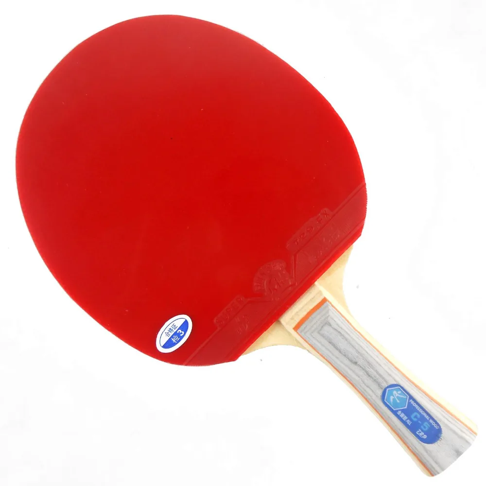 Профессиональный Настольный теннис(PingPong) Комбинированная ракетка: 729 C-5 лезвие с 2x729 супер FX каучуки длинные для европейской хватки fl