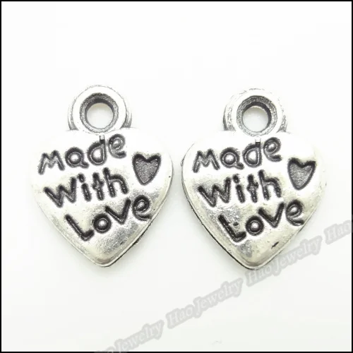 250 шт винтажные Подвески любовь кулон тибетский серебряный цинковый сплав