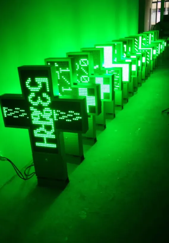 Led аптека крест дисплей экран p16 Полноцветный 1024x1024 мм двухсторонний больничный крест дисплей экран