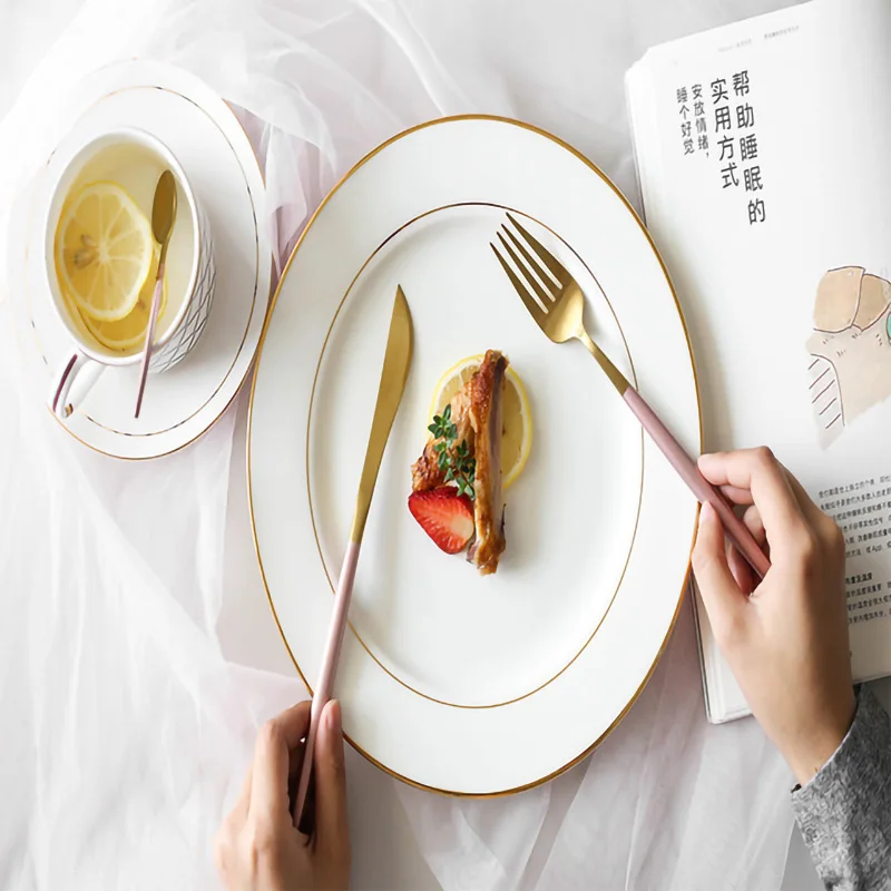 4 шт. посуда из нержавеющей стали вилки ложки ножи набор зеркальных полированных