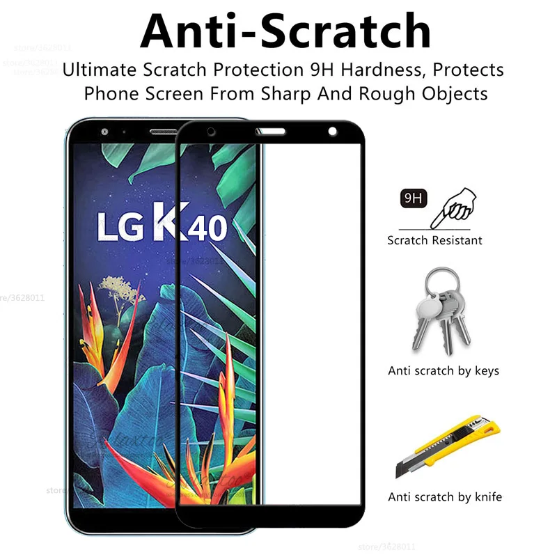 Чехол для lg K40 полное покрытие из закаленного стекла для lg K40 K 40 lg k40 LM-X420EM чехол для lg K40 5,7 дюймов защитное Сенсорное Стекло 9h