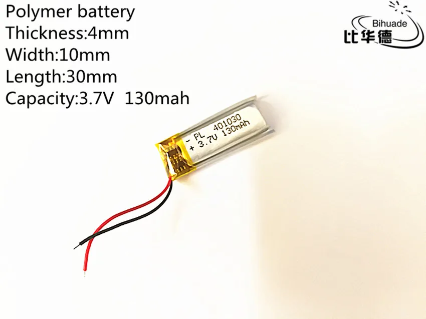 10 шт 3 7 V 130 mAH 401030 PLIB полимерный литий ионный/литий ионный аккумулятор для GPS mp3 mp4 mp5