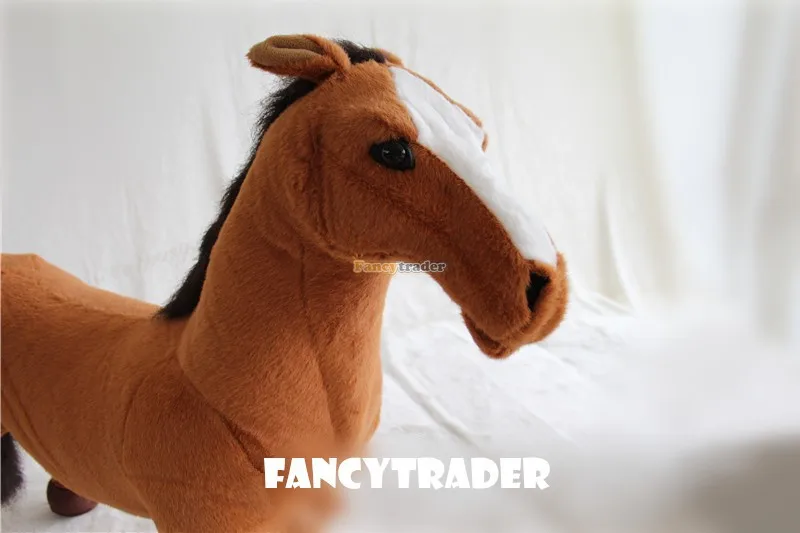 Fancytrader As Real! Cute High Quality Horse Toy 43'' 110cm Giant Soft Plush Stuffed Emulational Free Shipping FT90281 | Игрушки и