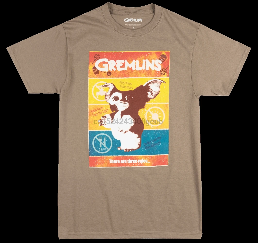 Футболка THE GREMLINS 3 RULES Мужская Лицензированная футболка в стиле ретро овсянка