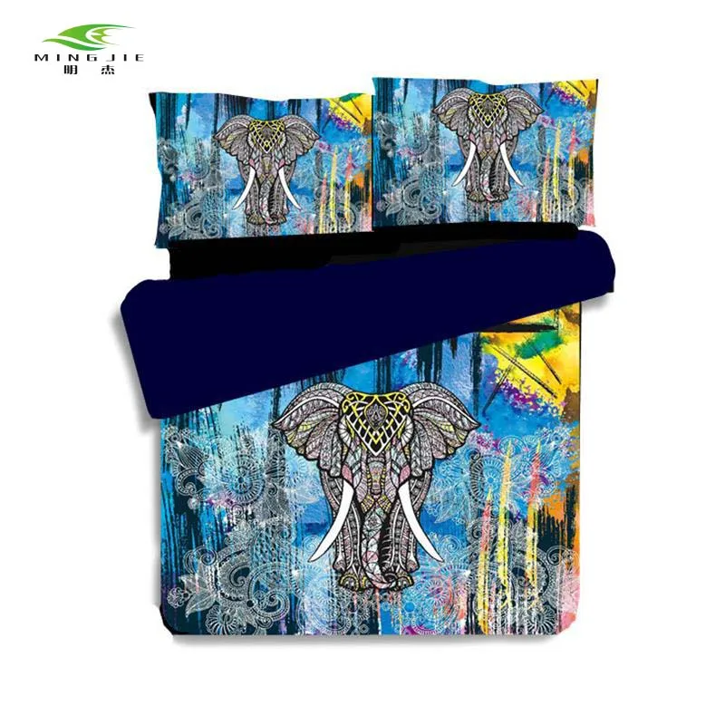 Новинка набор пододеяльников в богемном стиле с объемным принтом слона 3