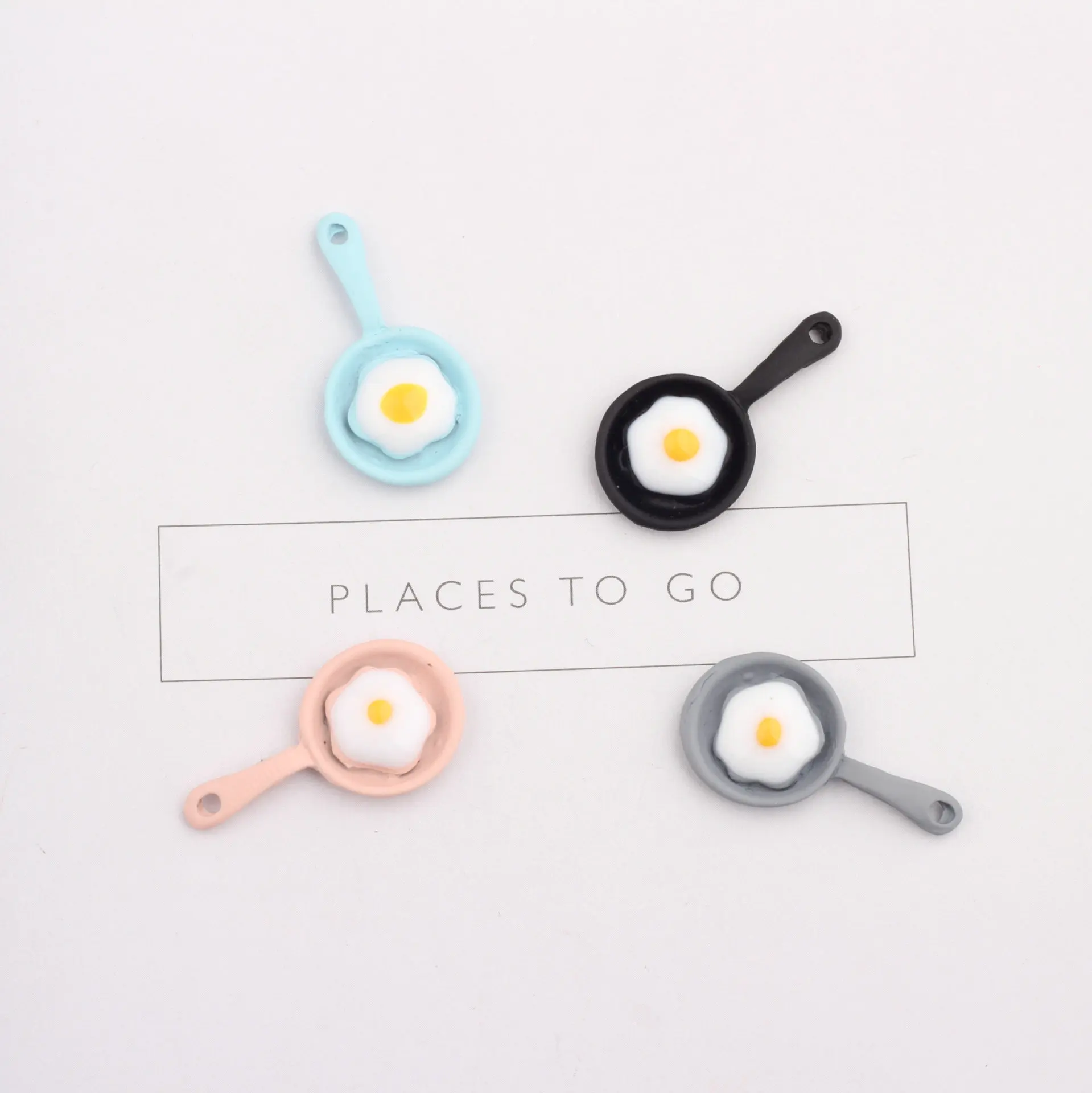 

10pcs Omelette Sun Egg in Mini Coloful Pan Shape Cute Little Enamel Alloy Pendant Charms DIY Jewelry Accessories