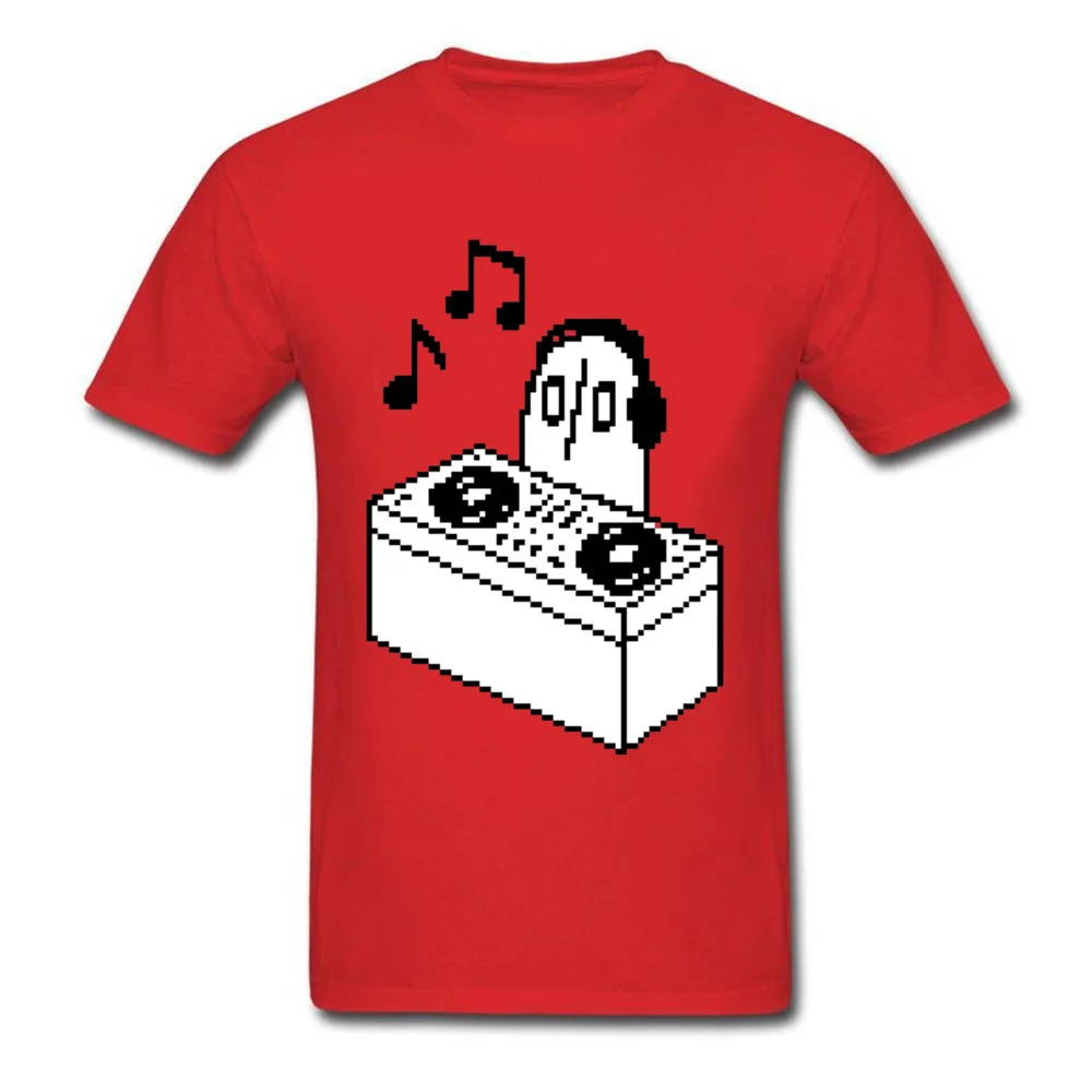 Футболка Napstablook DJ Pixel Arts мужские топы футболки с круглым вырезом Undertale Sans 100% хлопок