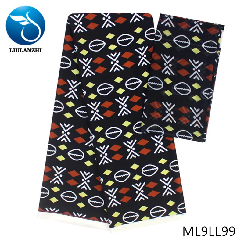 

LIULANZHI african blouse fabric summer style audel chiffon fabric prints 2019 6yards/set fabric ML9LL98-105