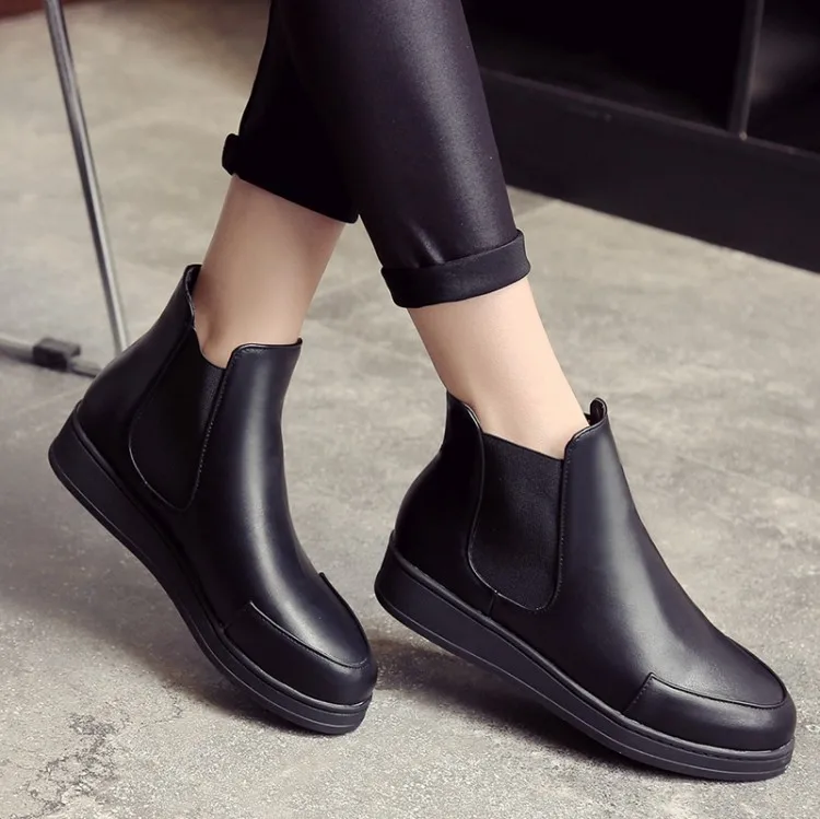 2017 Botas Mujer женская обувь модные мотоботы Mulheres Martin Outono Inverno De Couro женские ботинки X79