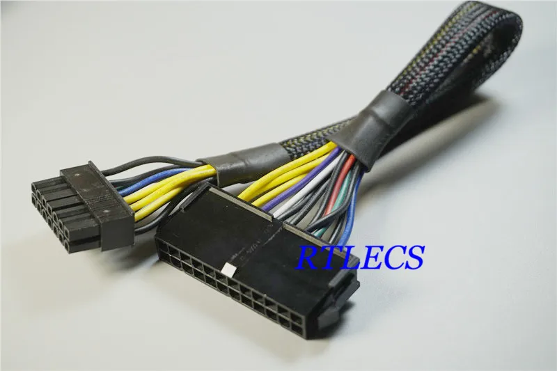 

10pcs PC ATX 24 Pin to 14 Pin Power Supply Cable adapter 18 AWG Wire Q77 B75 A75 Q75 H81 Motherboard Mainboard