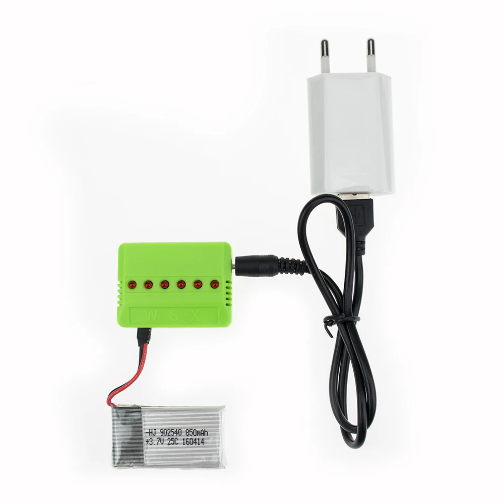 Syma x5 rc 3.7V 850mah Lipo battery 5pcs and green charger with plug for x5sw x5sc cx30 cx30w Helicopter Quadcopter drone part |