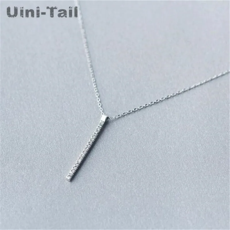 

Korean fashion 925 sterling silver sweet word necklace clavicle chain Simple wild jewellery pendant woman hypoallergenic