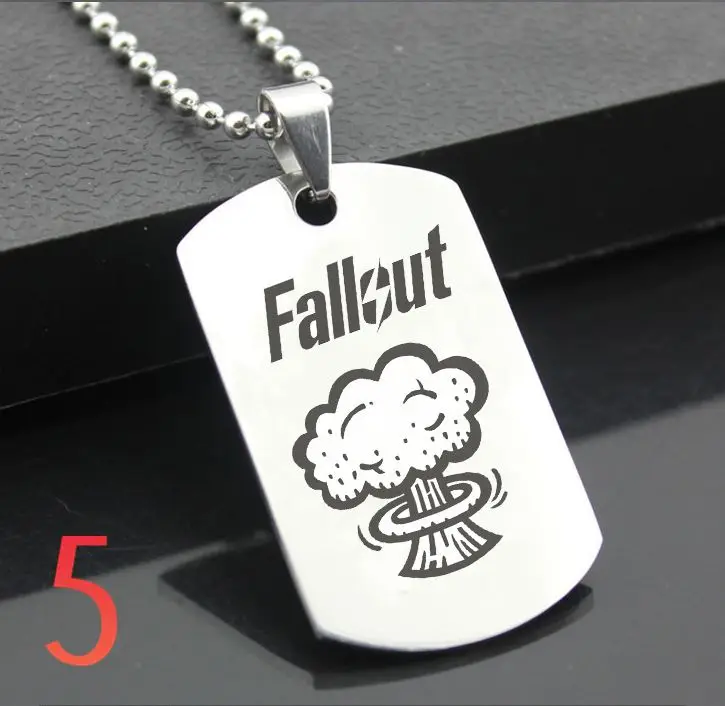 Фиолетовый Идеальный JL Fallout западный стиль армейская карточка персонализированные Diy буквы кулон сталь ожерелье персонализированные подарки FSYX01 - Цвет: Фиолетовый