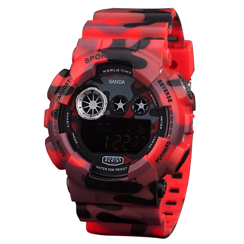 206 Мужчины Цифровые Часы Спортивные Relógio Masculino S Шок Relojes LED Военная