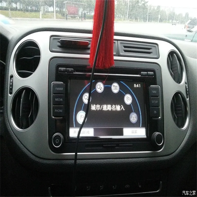 

Air Conditioner Outlet Decoration Cover ABS Chrome For Volkswagen VW 2010-2013 2014 2015 2016 Tiguan Car Styling Accessories 4ps