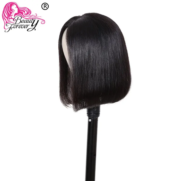 Beauty forever 13*4/6 Remy бразильские прямые волосы боб кружевные передние парики средняя часть с предварительно выщипанной натуральной линией волос 130% 150