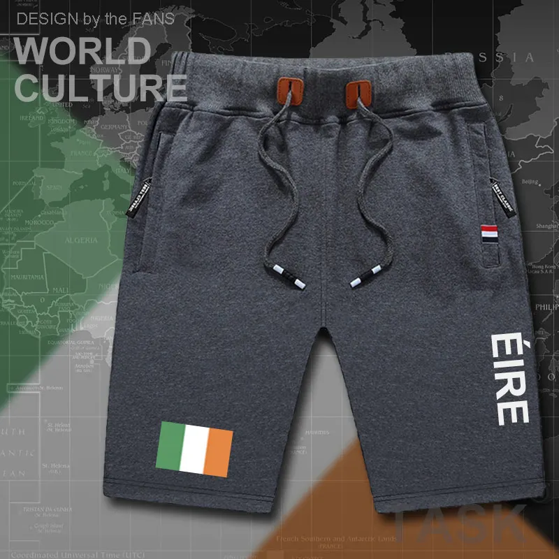 Eire Ireland мужские пляжные шорты новинка для тренировок с флагом карманами на молнии