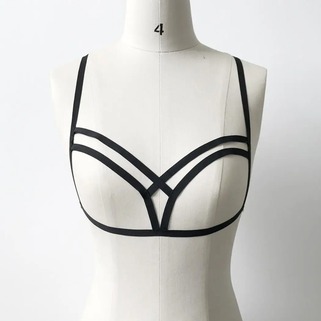 Harness Solid Sexy Women Stretchy Bandage Straps Bra | Женская одежда
