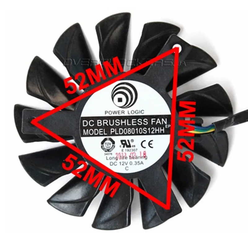 2 шт./компл. 75 мм DC 12V 0.35A 4Pin двойной вентилятор в качестве замены для MSI Twin Frozr III