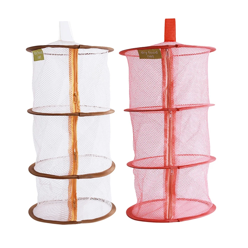 2 Colors Underwear Bra Laundry Sweater Hanging Basket Windproof Folding Multi-Layer Drying Rack Mesh Clothes Dryer Net | Дом и сад