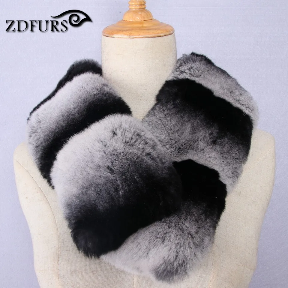 ZDFURS* зима Бренд Новое поступление натуральный Шиншилла глушитель настоящий натуральный шарф из меха кролика рекс модный шарф мех