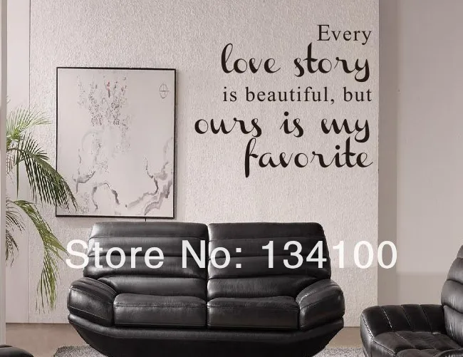 Английский знаменитый цитата каждая история любви водонепроницаемые и легко