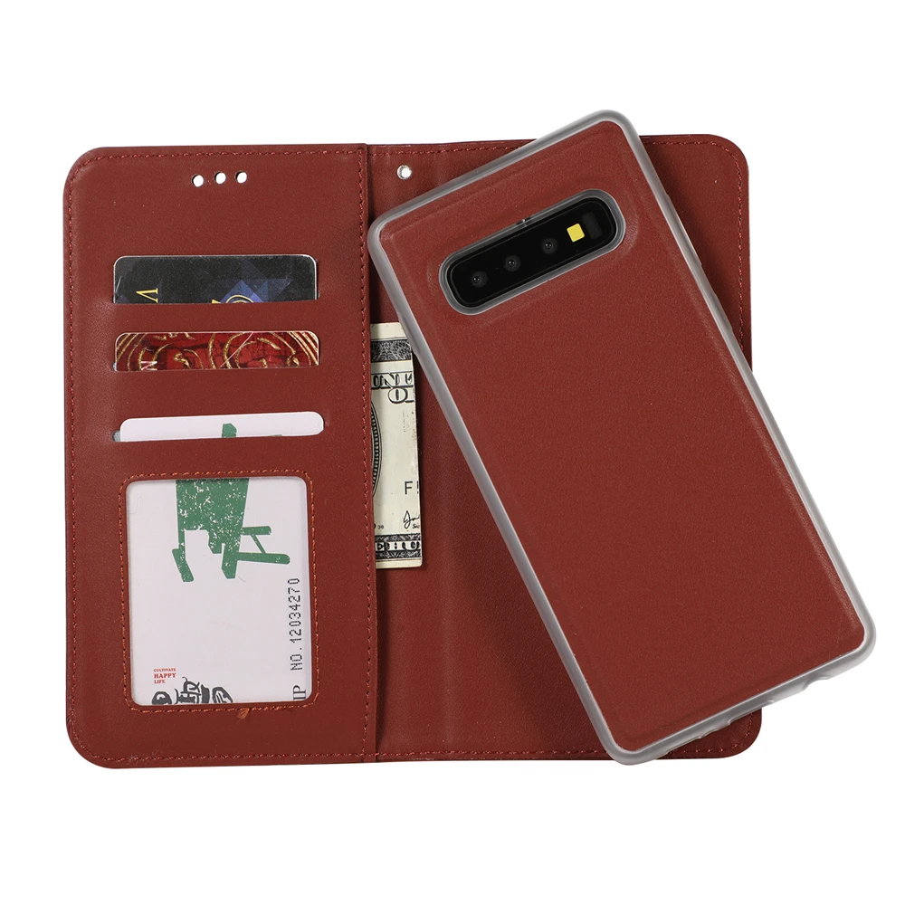 Магнитный съемный кожаный чехол-кошелек 2 в 1 для Samsung Galaxy S20 S10 Plus NOTE 20 10 9 8
