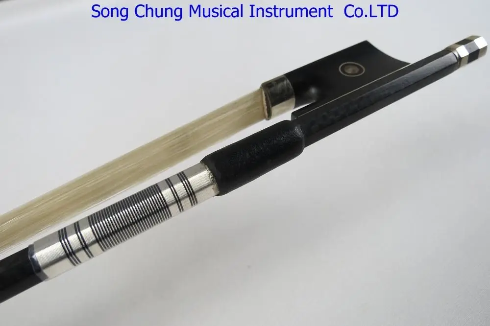 

High Grade 1pcs Strong plaid black Carbon fiber viola bow 4/4,Copper Mounted
