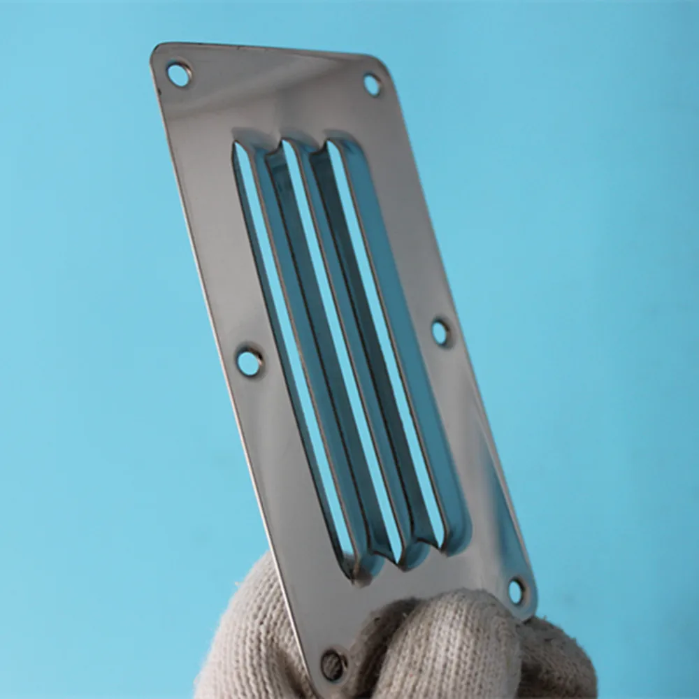 

12.5cm*6.5cm Louvred Stainless Steel Square Air Vent Grille Metal Wall Ventilation