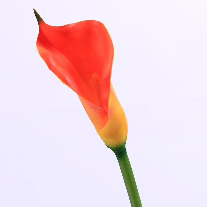 10 flowers 64 см искусственные каллы Настоящее прикосновение большая рука чувствовать себя каллы лилии искусственный цветок стол цветок гостиной украшение подарок букет цветов - Цвет: 10 flowers