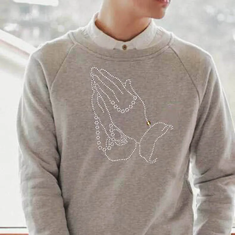 20 шт./лот руки в молитве исправление стразы теплопередачи дизайн гладить на