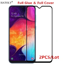 2Pcs For Samsung Galaxy A50 Glass Tempered Glass for Samsung Galaxy A50 Film Full Glue Screen Protector for Samsung Galaxy A50