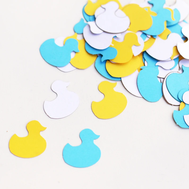 100 шт желтая белая Синяя Утка конфетти утки украшения для скрапбукинга детский