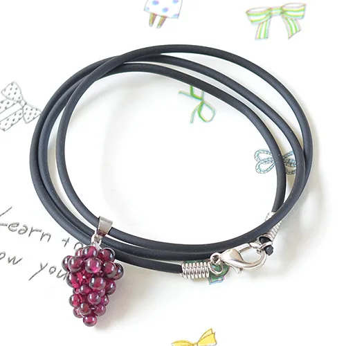 Ювелирное ожерелье Yanting с подвеской из кожи виноградом и гранатом